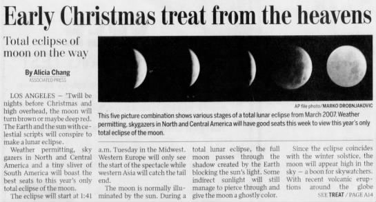 Early Christmas treat from the heavens